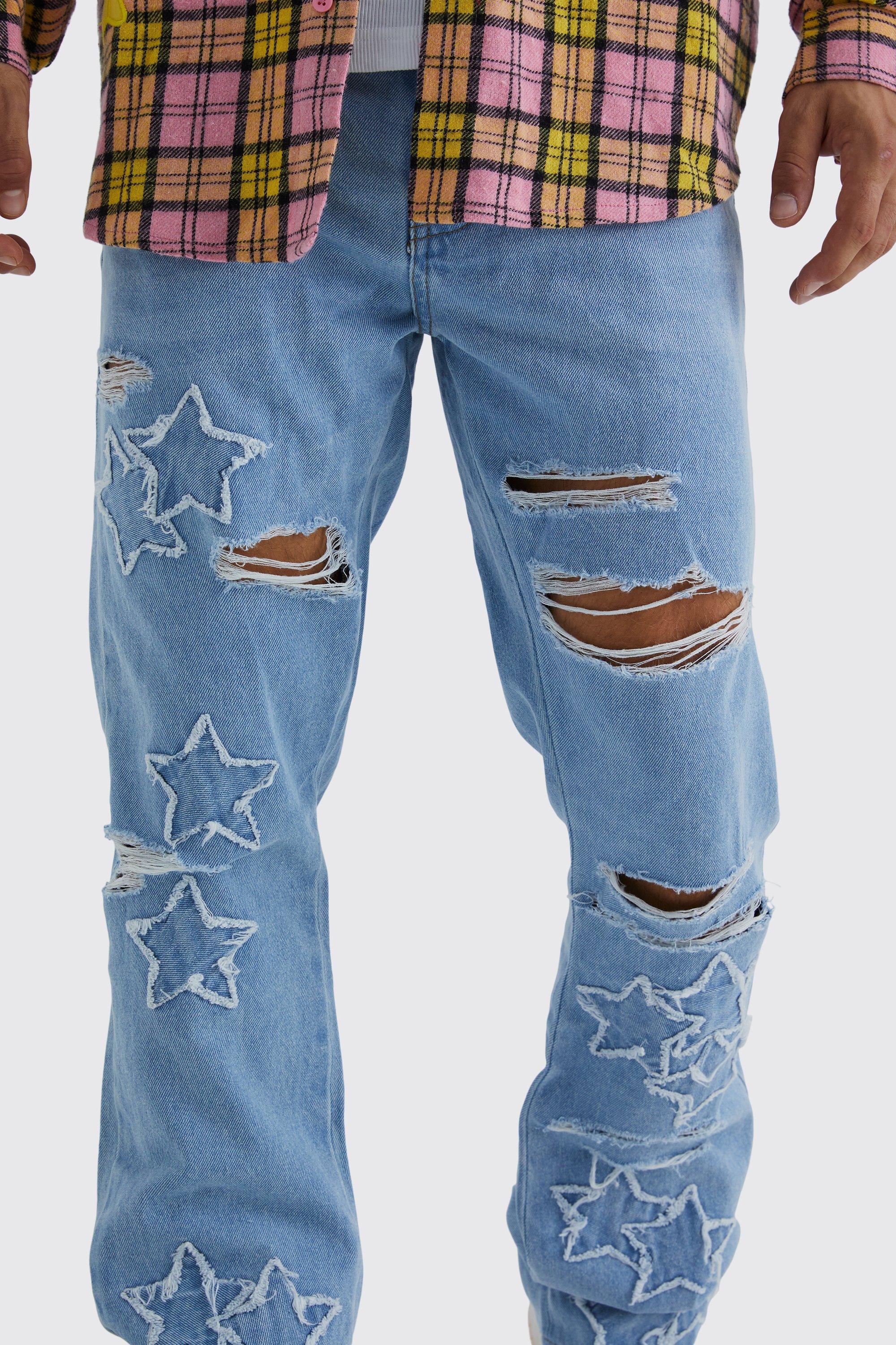 Flare clearance star jeans